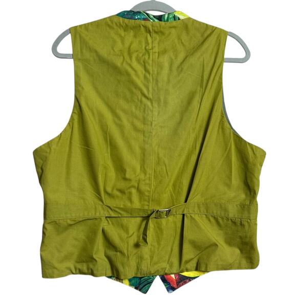 Paul Smith Vintage Fruit Vest Size Large Made in England Front Pockets - Picture 2 of 8